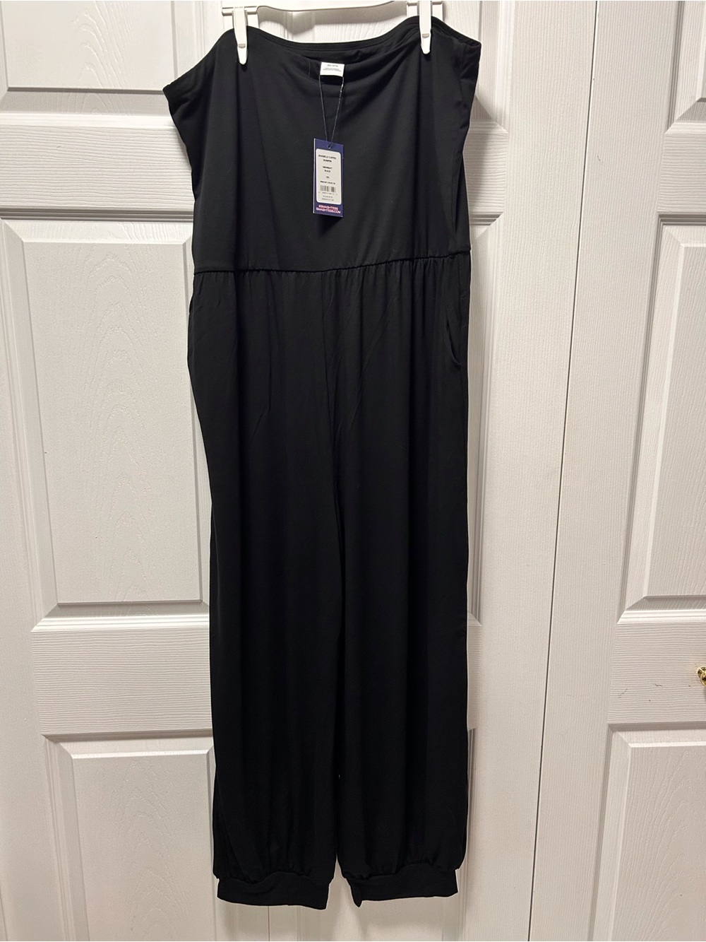 Smash + Tess Black Strapless Elastic-Waist Jumpsuit - Picture 2 of 2